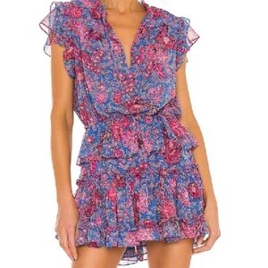Misa Los Angeles Lilian Floral Mini Dress M Night Blooms